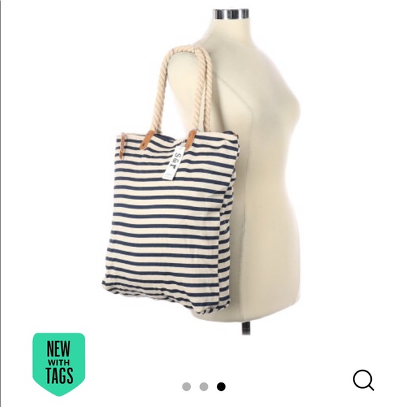 summer & rose Handbags - Summer and Rose Navy khaki beach tote bag